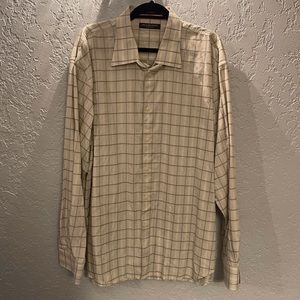 Men’s ‘Island Soft’ by Tommy Bahama Brown/Ivory Checkered Button-Up Shirt
